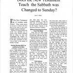 Does the New Testament Teach the Sabbath was Changed to Sunday?